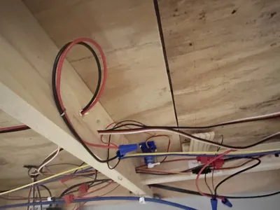 More wiring under the layout being tidied up
